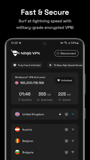 Ninja VPN - Fast & Secure VPN screenshot