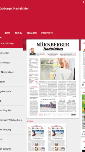 Nürnberger Nachrichten E-Paper screenshot