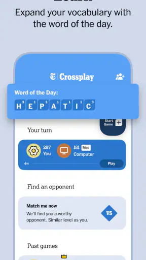 NYT Crossplay: Play and Spell screenshot
