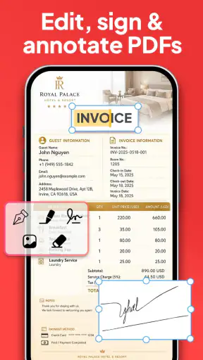 PDF: Lesen, Bearb., Scan screenshot