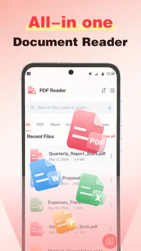 PDF Reader Home App screenshot