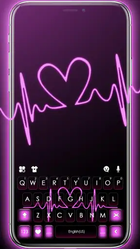 Pink RGB Heart Themen screenshot