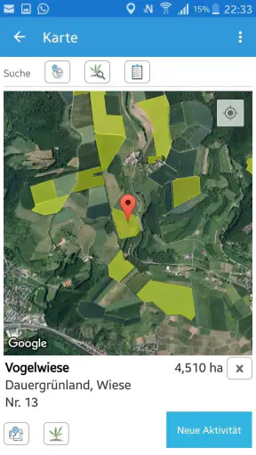 Plantivo Ackerschlagkartei screenshot