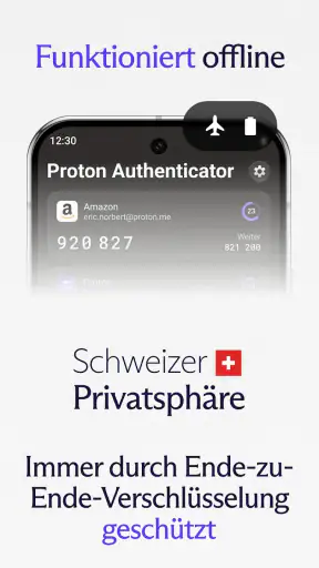 Proton Authenticator screenshot