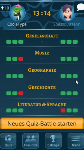Quizshow-Trainingslager: Quiz screenshot