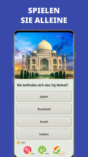 QuizzLand Allgemeinwissen Quiz screenshot