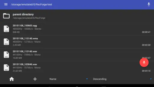 RecForge II Pro: Diktiergerät screenshot