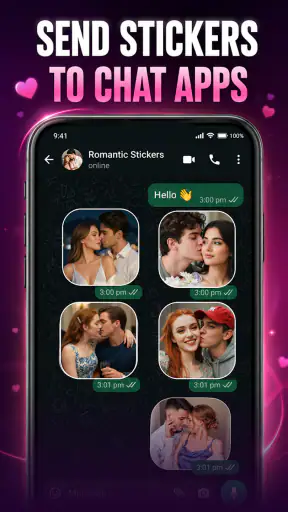 Romantic Stickers - WASticker screenshot