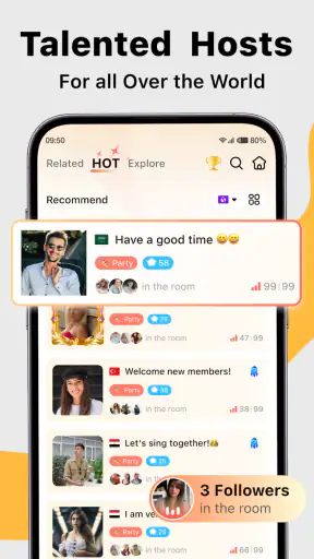 Saada Live Gruppen-Sprachchat screenshot