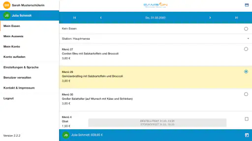 SAMS-ON screenshot