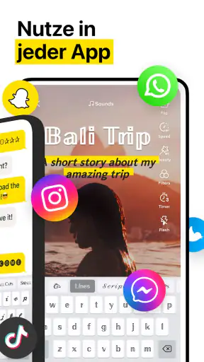 Schöne Schriftarten & Tastatur screenshot