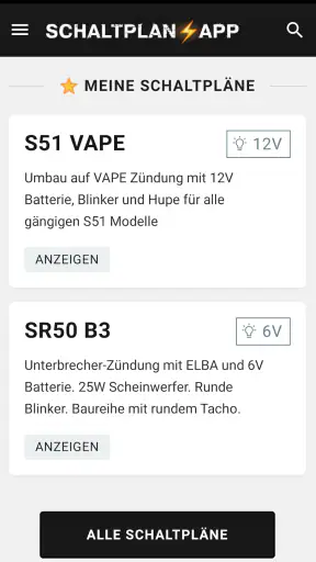 Simson Schaltplan App screenshot