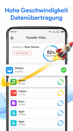 Smart Switch: Datentransfer screenshot