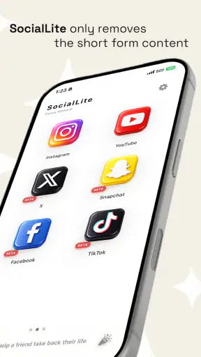 Sociallite -Block Reels&Shorts screenshot