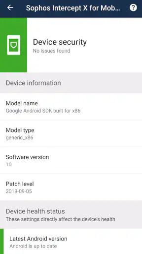 Sophos Intercept X for Mobile screenshot