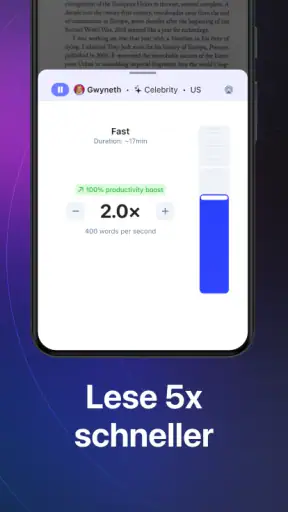 Speechify: KI-Vorlese-App screenshot
