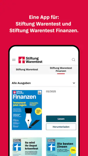Stiftung Warentest screenshot