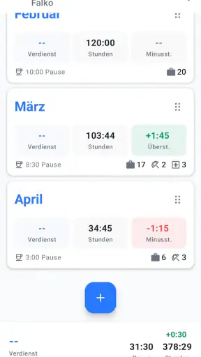 Stundenrechner screenshot