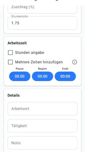 Stundenrechner screenshot