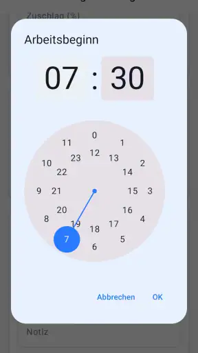 Stundenrechner screenshot