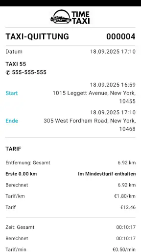 Taximeter. GPS-Taxi-Zähler. screenshot