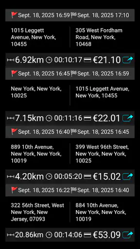 Taximeter. GPS-Taxi-Zähler. screenshot
