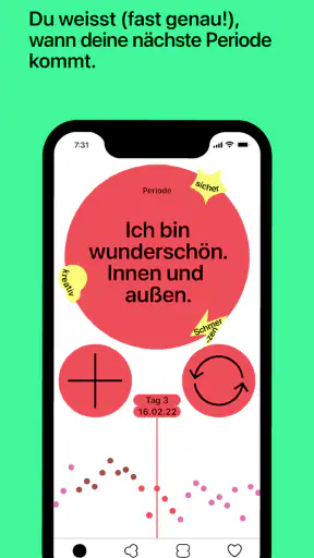 Teena - Perioden-App für Teens screenshot