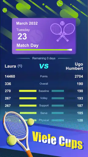 Tennis rising star screenshot