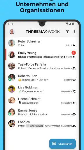 Threema Work. Für Unternehmen screenshot