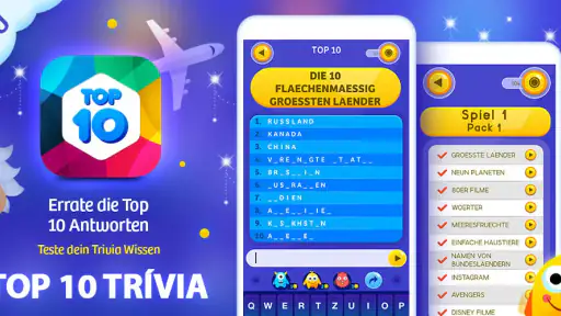 Top 10 Trivia Quiz Quizfragen screenshot