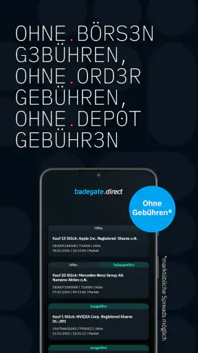 tradegate.direct – Trading-App screenshot