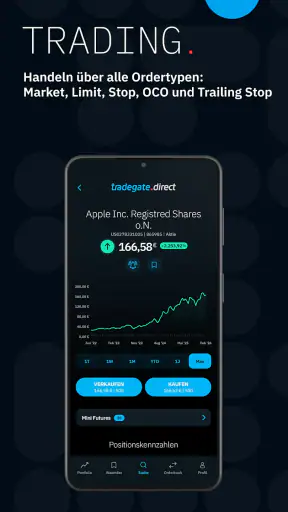 tradegate.direct – Trading-App screenshot