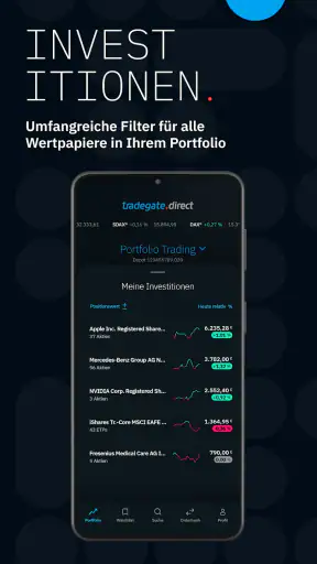 tradegate.direct – Trading-App screenshot