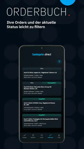 tradegate.direct – Trading-App screenshot