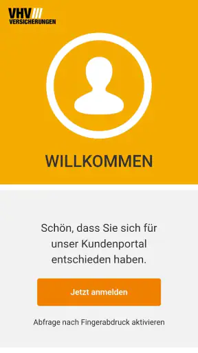 VHV Kundenportal screenshot