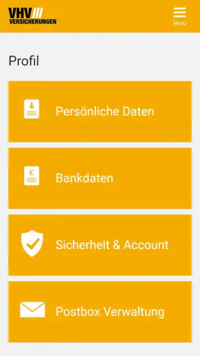 VHV Kundenportal screenshot