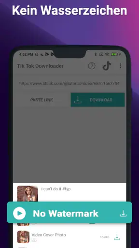 Video Ohne Wasserzeichen TT screenshot