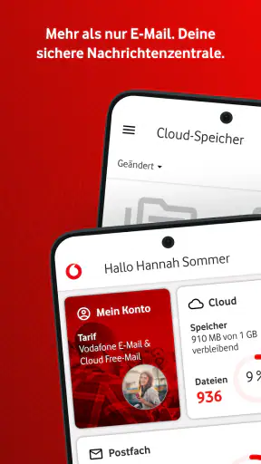 Vodafone E-Mail & Cloud screenshot