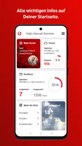 Vodafone E-Mail & Cloud screenshot