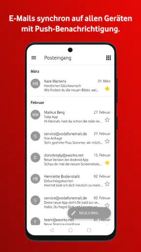 Vodafone E-Mail & Cloud screenshot