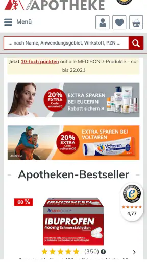 Volksversand Versandapotheke screenshot