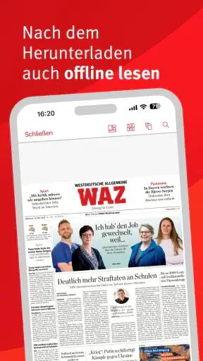 WAZ E-Paper screenshot