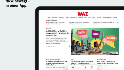WAZ News screenshot