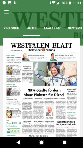 Westfalen-Blatt screenshot