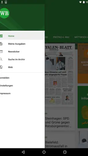 Westfalen-Blatt screenshot