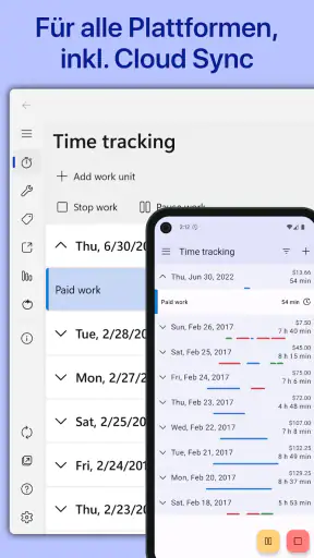 WorkingHours Zeiterfassung screenshot