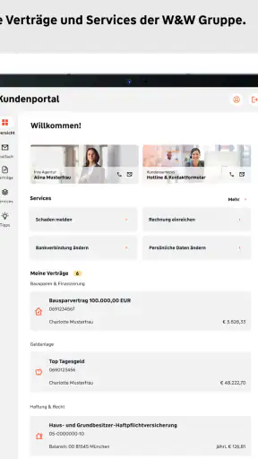 W&W Kundenportal screenshot