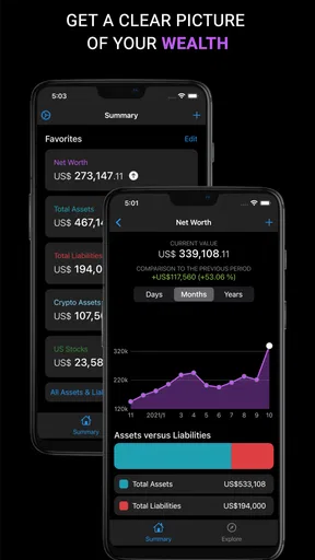 Sumio: Net Worth Tracker screenshot