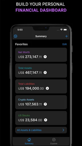 Sumio: Net Worth Tracker screenshot