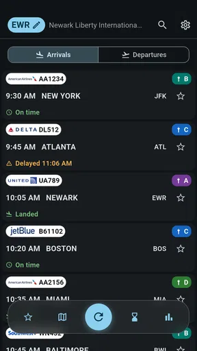 Newark Airport EWR screenshot